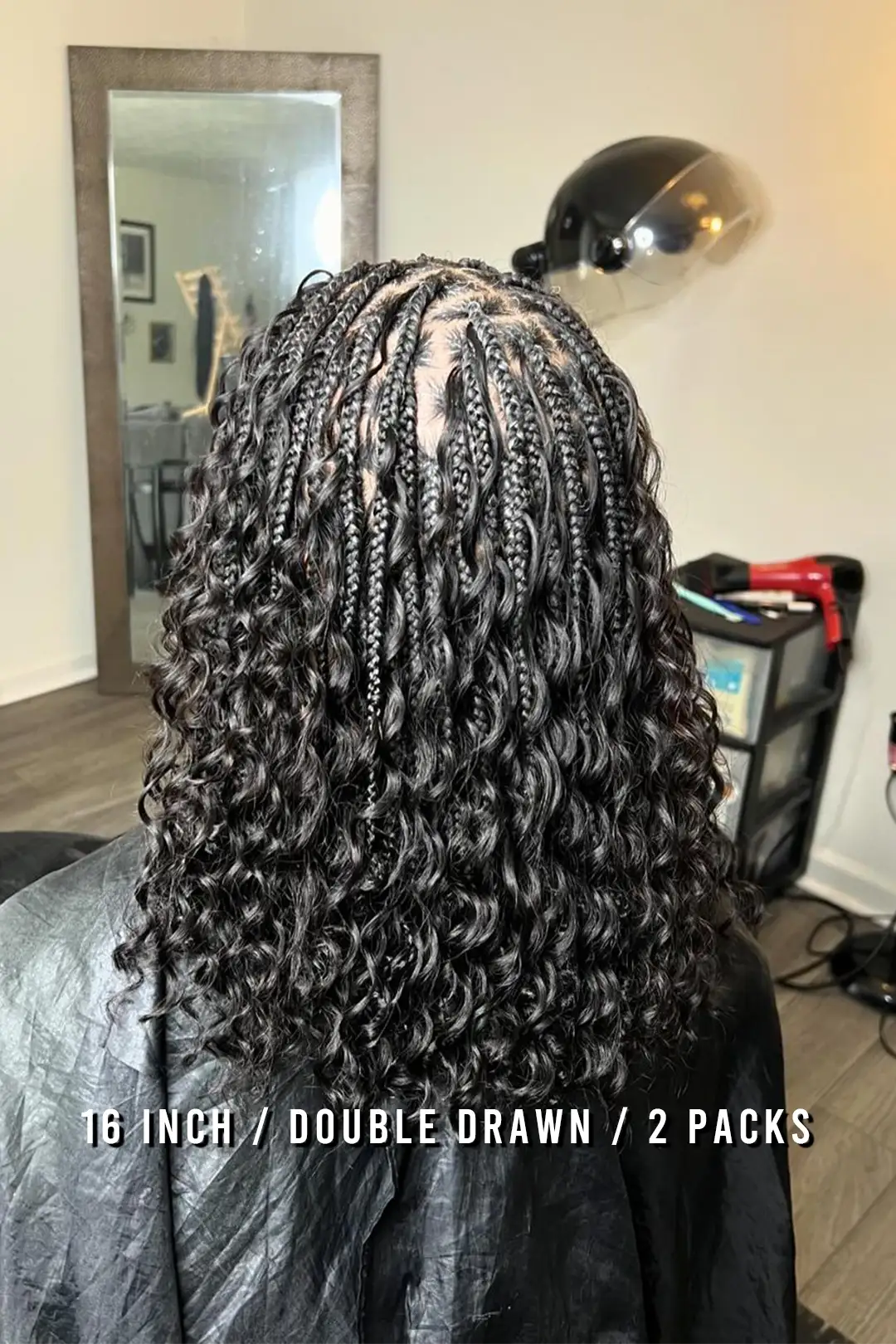 Deep Wave Bulk Human Hair For Braiding Natural Black BU03